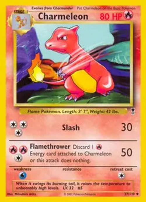 Charmeleon - 37/110 - Pokemon Legendary Collection Card NM