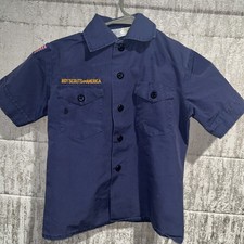 Cub Scout Boy Scouts BSA UNIFORM SHIRT Youth Small Short Sleeve F54