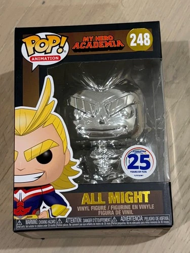 Funko Pop! Vinyl: My Hero Academia - All Might (Silver Chrome) #248 limited ed..