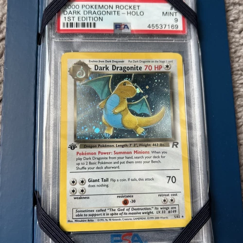 2000 Pokemon Rocket Dark Dragonite #5 1ST Edition PSA 9
