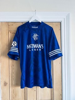 Glasgow Rangers Oleg Salenko #15 Match Worn 1995/1996 Champions League shirt