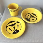 Fiestaware BUMBLE BEE 3 piece setting Daffodil yellow discontinued Fiesta