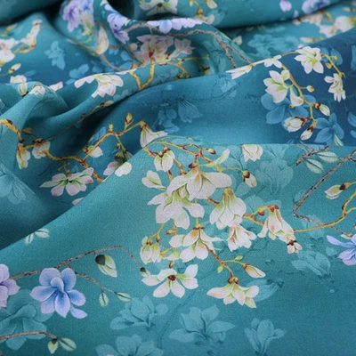 55''Wide By Yard Digital Print Rayon Material Soft Viscose Fabric For Dress Robe - Image 1 of 4