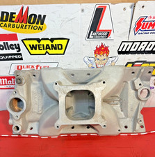 Sbc Chevy 350 V-8 Edelbrock Tall 2999 Victor Jr Aluminum Intake Manifold Race