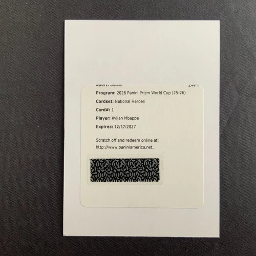 2026 Panini Prizm FIFA World Cup Kylian Mbappe National Heroes Auto