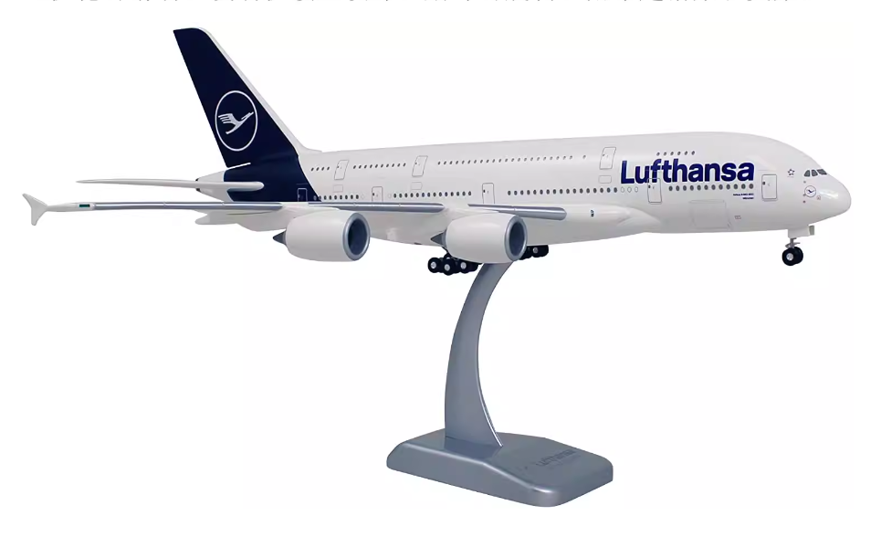 1:200 37CM Hogan Lufthansa AIRBUS A380 Plane Aircraft ABS Plastic