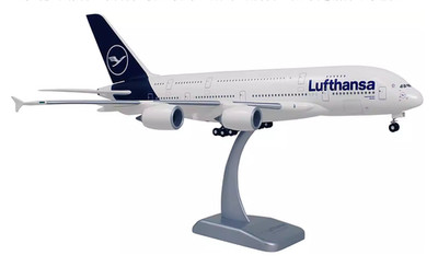 1:200 37CM Hogan Lufthansa AIRBUS A380 Plane Aircraft ABS Plastic