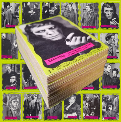 Vintage 1969 DARK SHADOWS Green Border COMPLETE 66 Card Set Philadelphia Gum EX/