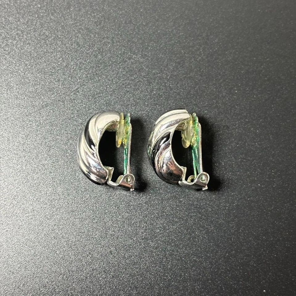 Pendientes Christian Dior Twist Grande Tono Plata Clip Joyería de Diseñador MAa0304 Foto 2 de 4