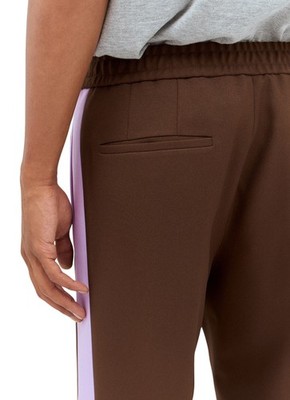 Authentic Men's Gucci Brown Pink Fluid Drill Pants 787221 New