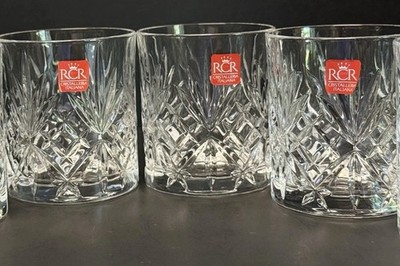 RCR Melodia 11.5oz Ultraclear Crystal Whisky Glass SET OF 3 New!