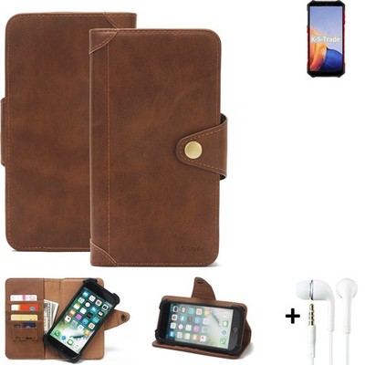 Schutz Hülle für Ulefone Armor X9 Wallet Case + earphones Handyhülle Tasche B
