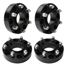 AA Ignition Wheel Spacer Set of 4 Black - 6 Lug 1.5 inches 38mm Real Forged H...