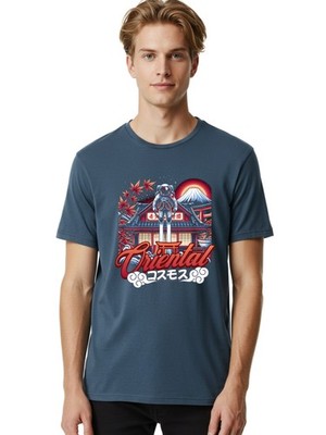Oriental-Cosmos Mens Graphic Tee,100% Cotton,Casual Summer Wear