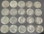 20 SILVER Roosevelt Dimes ~ 1964-D Denver Mint ~ 90% SILVER ~ $2.00 FACE