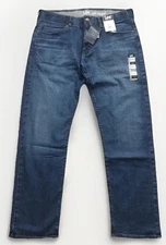 Lee mens jeans size 36/30 straight leg slim blue dark wash