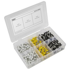 Image of Sealey Numberplate Screw Assortment 195pc 4.8mm x 18mm - Plastic Enclosed Head A
