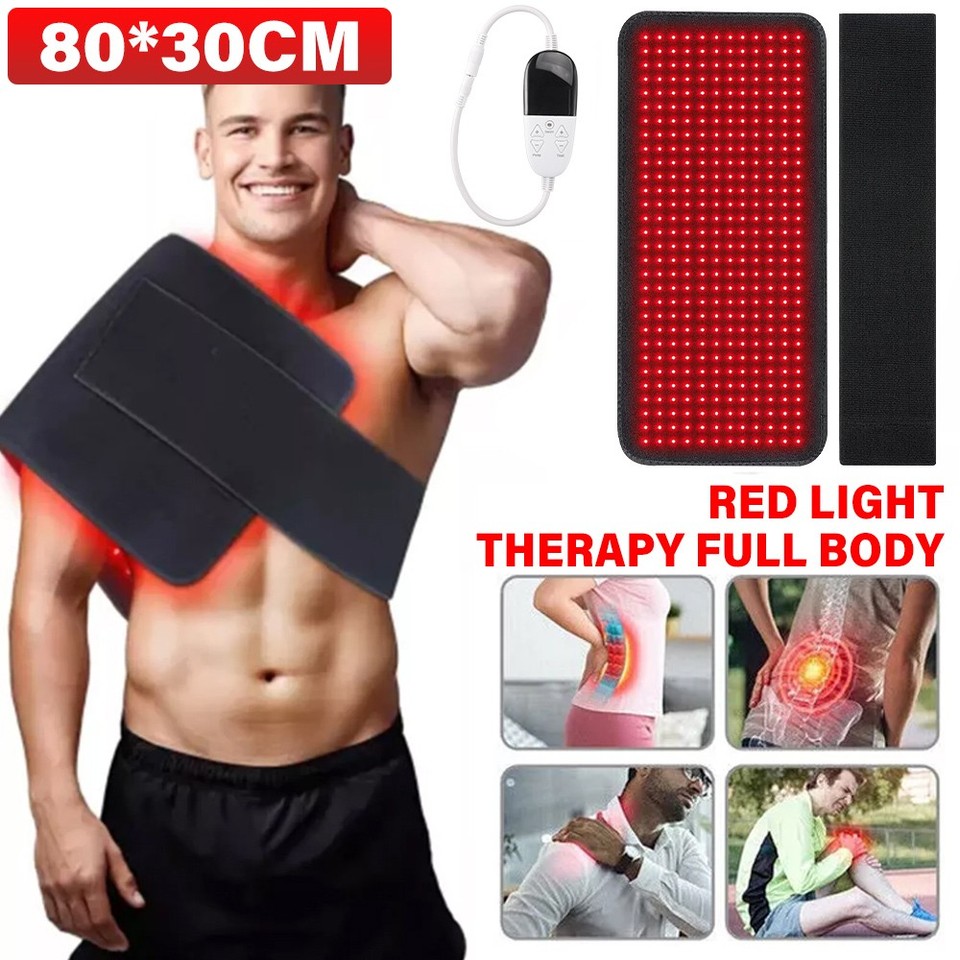 660nm & 850nm Near Infrared Red Light Therapy Belt Pad for Body Back ...