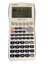Casio FX-9750GII Graphing Calculator - White W/ Cover Tested Works
