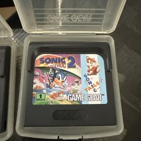 SEGA Game Gear Handheld System w/ 4 games- Black Sonic X-men Iron Man (Works)