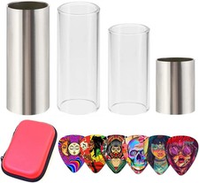 Guitar Slide, Set of 2 Glass Guitar Slide, 1 Steel Guitar Slide, 1 Guitar Slide