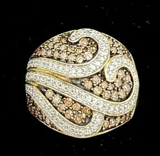 Gold Sterling Silver Ring Topaz Size 7 Women Jewelry Gift