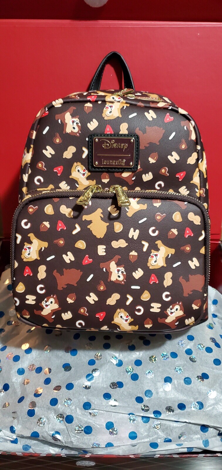 Disney Chip N Dale Loungefly Mini Backpack - New
