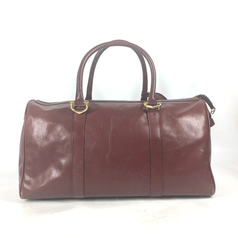 CARTIER vintage logo Shoulder bag Tote Bag Hand Bag Leather  