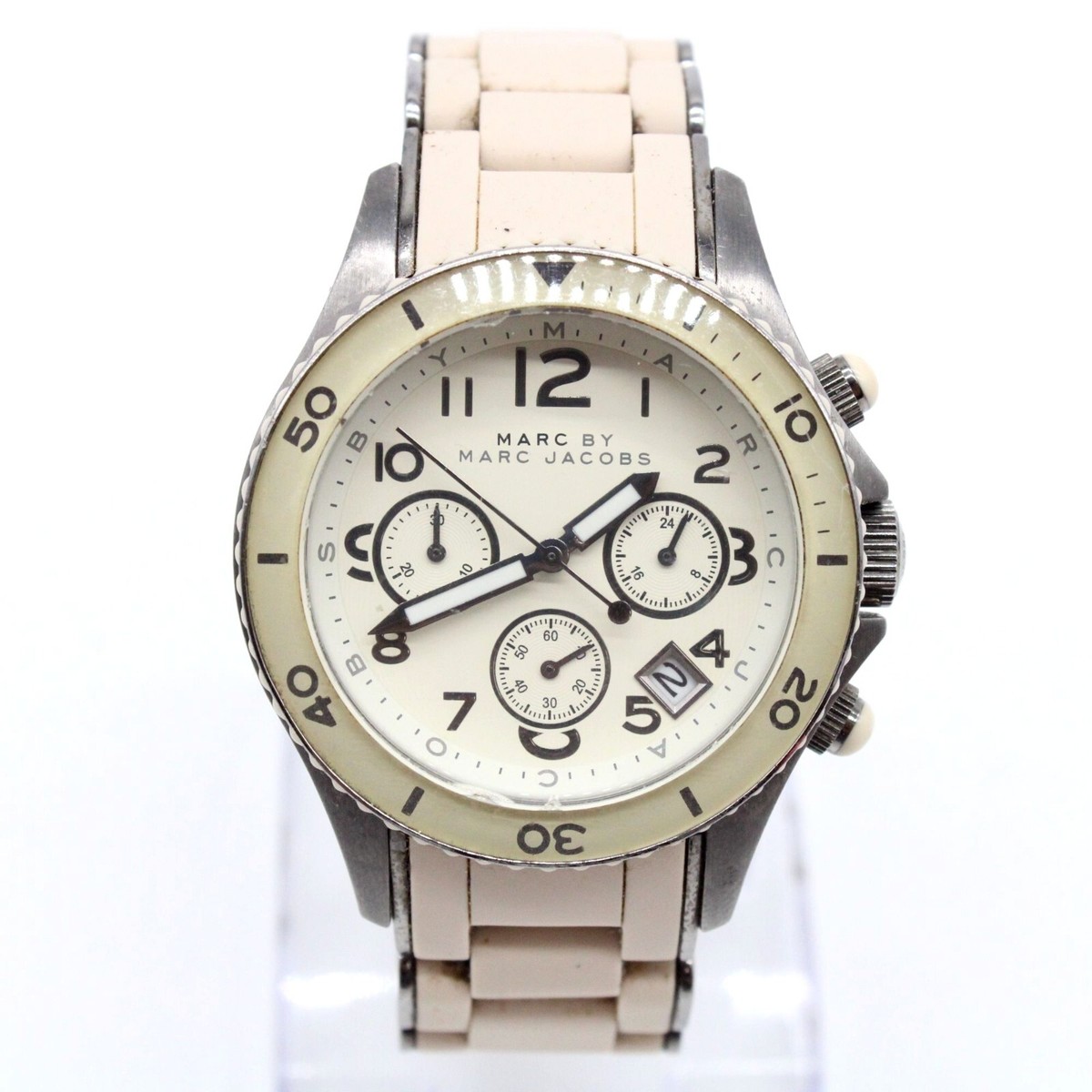 Marc Jacobs Chronograph Watch Mens Silver Tone Stainless Marc Jacobs Chronograph Watch Mens Silver Tone Stainless
