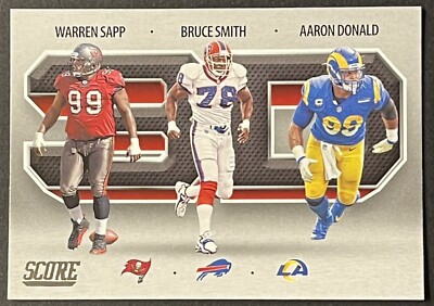AARON DONALD / WARREN SAPP / BRUCE SMITH 2021 Panini Score #3D7 3D