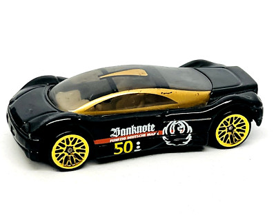 Mattel Hot Wheels Audi Avus Quattro in black, gold roof tampo & wheels, mint!