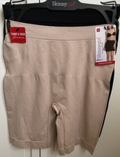Skinnygirl 2 Pairs Seamless Slip Shorts Black  Nude Medium SG7446 NWT 32