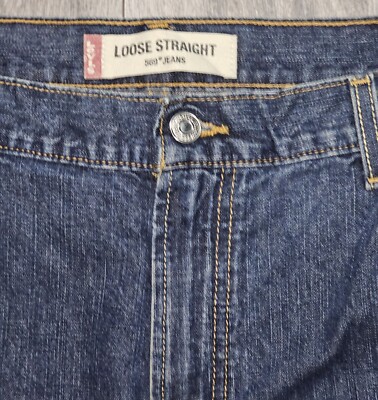 Vintage Y2K Levis 569 Straight Loose Fit Jean Blue Mens 40 X 30