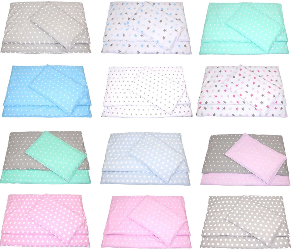 NO NAME Bettwäsche Babybettwäsche Kinderbettwäsche Baby Kinder Bettset Sterne Drops Star