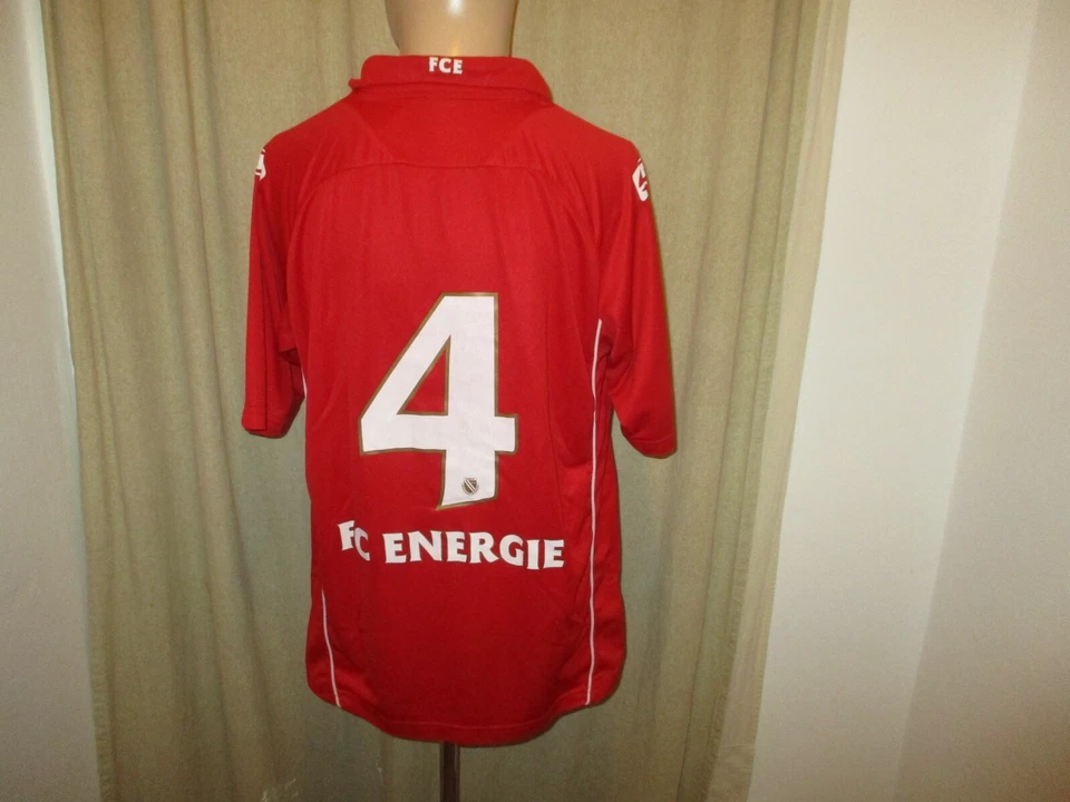 FC Energie Cottbus saller Matchworn Trikot 2009/10 "Sparkasse" + Nr.4 Gr.L- XL - Bild 1 von 4