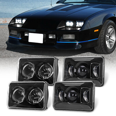 2PCS 4x6 LED Headlights With Hi/Lo Beam And DRL. Fits 1982-1992 Chevy Camaro Z28 And Many Others. 6000K White.