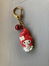 Genuine Sanrio My Melody Solid Metal Keychain Charm Rare Vintage 1990  s Japan 