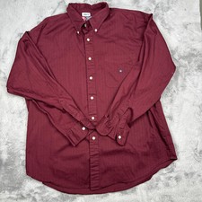 Vintage Chaps Ralph Lauren Shirt Men Extra Large Red Crest Long Sleeve Button Up
