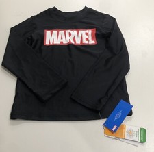 Marvel Kid's Black Long Sleeve Logo Shirt XS