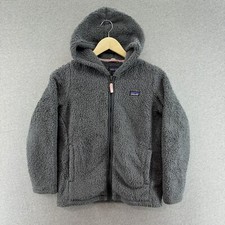 Patagonia Kids Girls XL 14 Los Gatos Hoody High Pile Full Zip Fleece Casual Gray