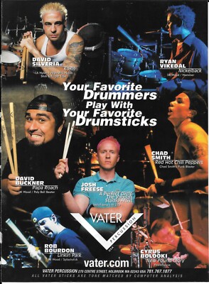 Vater Percussion - Silveria / Vikedal / Buckner / Freese / Smith - 2003 Print Ad