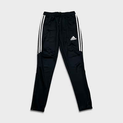 Adidas Track Pants Mens Small Black Essentials 3 Stripe Training Athletic Jogger