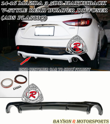 Becquet/splitter Avant Pour Mazda 3 Hatchback 2012-2024 - Lèvre Avant Aérodynamique En Matériau Haute Qualité - Protection Et Style