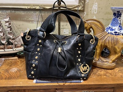 HOT Michael Kors Black Studded Purse Michael Kors Black Soft