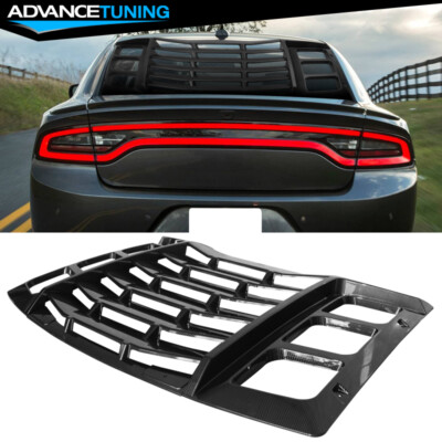 Fits 11-23 Dodge Charger Carbon Fiber Print Rear Window Louver Sun Shade Cover