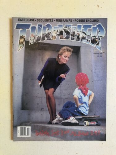Thrasher Magazine Vintage Skateboard Février 1988 Robert Englund Sonic Youth - Photo 1/4