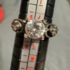 Vintage 925 Sterling Silver Filigree Cubic Zirconia CZ Ring Size 5.25