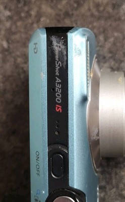 Canon PowerShot A3200 IS 14.1MP Blue Digital Camera , Not Working