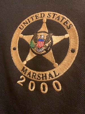 Black 2000 United States Marshall Polo Shirt   Size L