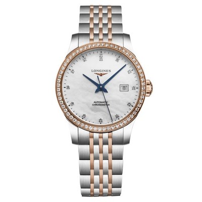 Longines Record Diamond MOP Dial Two Tone Automatic Women's Watch L23215897